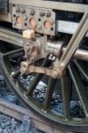 Wheel Of U Class Locomotive At Sheffield Park Station Stock Photo