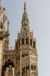 Detail Of The Skyline Of The Duomo In Milan Stock Photo