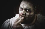 Scary Evil Clown Stock Photo