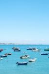 Boat Harbor In Cascais, Portugal Stock Photo