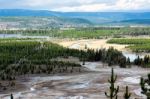 Grand Prismatic Spring Stock Photo