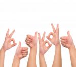 Positive Hand Sign Stock Photo