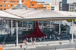 Cardiff/uk - August 27 : Poppies Pouring Out Of The Welsh Assemb Stock Photo