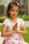 Cute Girl In Thailand Stock Photo