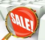 Sale! Packet Shows Selling Retail And Buying Stock Photo