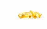 Fish Oil Capsules On White Background Stock Photo