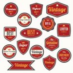 Set Of Retro Vintage Badges And Labels Stock Photo