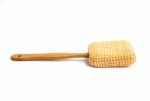 Loofah Long Handled Back Brush On White Back Ground Stock Photo