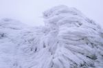 Wind Painted Snow Texture Pattern On Stone Background, Winter Background Stock Photo