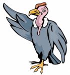 Cartoon Vulture Waving Stock Photo