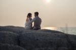 Pre Wedding Outdoor Romantic Stock Photo