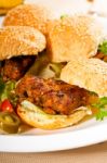 Mini Chicken Burgers Stock Photo