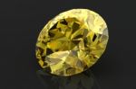 Yellow Diamond Stone Stock Photo