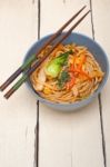 Hand Pulled Ramen Noodles Stock Photo