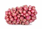 Red Shallot Isolated On The White Background Stock Photo