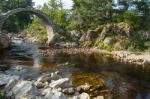 The Packhorse Bridge At Carrbridge Stock Photo