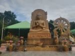 Worship Buddhist Pavilion Statue At Temple In Thailand  Stock Photo