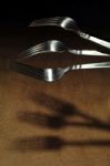 Forks And Shadows Stock Photo