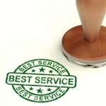 Rubber Stamp With Best Service Word Stock Photo