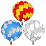 Hot Air Balloon Illustration Isolated Stock Photo