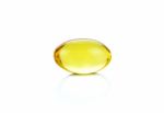 Fish Oil Capsules Isolated On The White Background Stock Photo