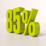 Percentage Sign, 85 Percent Stock Photo