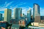 Skyline Of Uptown Charlotte, North Carolina Stock Photo