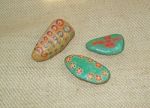 Hand Painted Stones Stock Photo