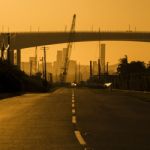 Gateway Bridge Motorway In Brisbane Stock Photo