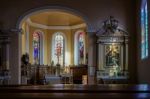 Interior View Of St Leon Church In Eguisheim In Haut-rhin Alsace Stock Photo