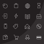 Outline Icon Set For Graphic Design  Illustration Eps 10 Stock Photo