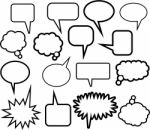 Word Bubble Icons Stock Photo