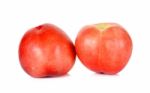 Nectarine Fruit Isolated On The White Stock Photo