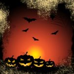 Bats Pumpkin Shows Trick Or Treat And Celebration Stock Photo