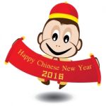 Chinese New Year And The Year Of Monkey Isolated On White Background.  Money On Chinese New Year Day Stock Photo