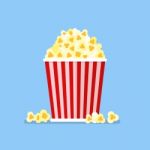 Popcorn Snack In Flat Style Stock Photo