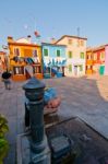 Italy Venice Burano Island Stock Photo