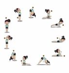 Yoga Sun Salutation Stock Photo