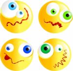 Confused Emoticons Stock Photo