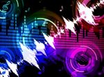 Sound Wave Background Means Audio Amplifier Or Music Mixer Stock Photo