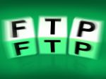 Ftp Blocks Displays File Transfer Protocol Stock Photo