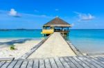 Walk Way Filled By Sand Stock Photo