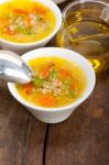 Syrian Barley Broth Soup Aleppo Style Stock Photo