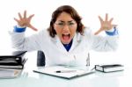 Shouting Medical Professional Stock Photo