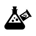 Full Test Tube Symbol Icon  Illustration On White Ba Stock Photo