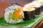 Fresh Sushi Choice Combination Assortment Selection Stock Photo