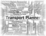 Transport Planner Shows Word Ship And Words Stock Photo