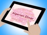 Algerian Dinar Represents Worldwide Trading And Broker Stock Photo