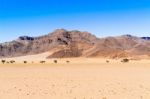 Desert Landscape In Namibia Stock Photo