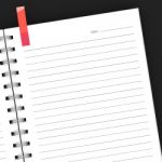 Blank Notebook Isolated On White Stock Photo